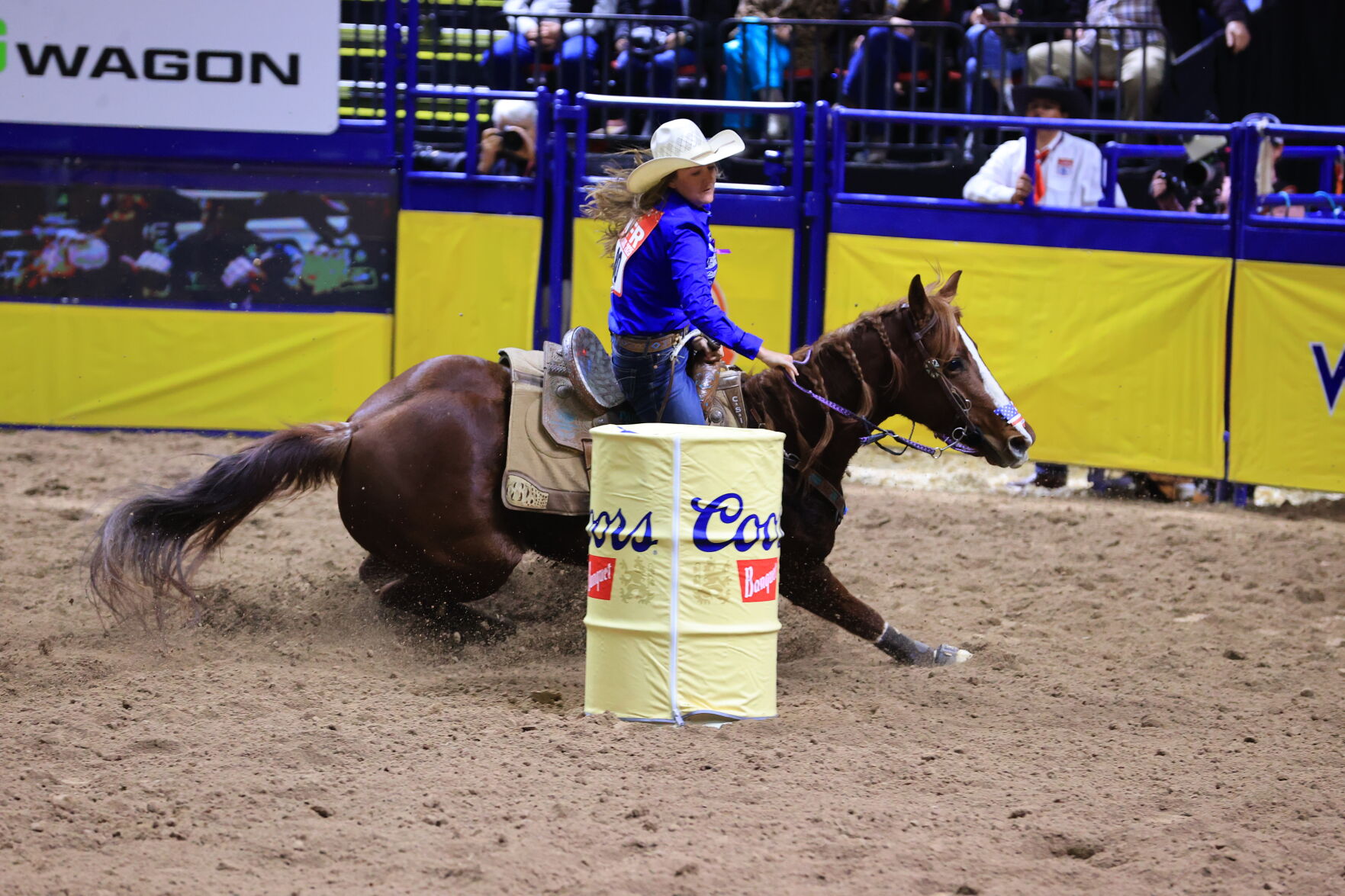 Barrel racer Tayla Moeykens competes in round 4 of the 2025 National ...