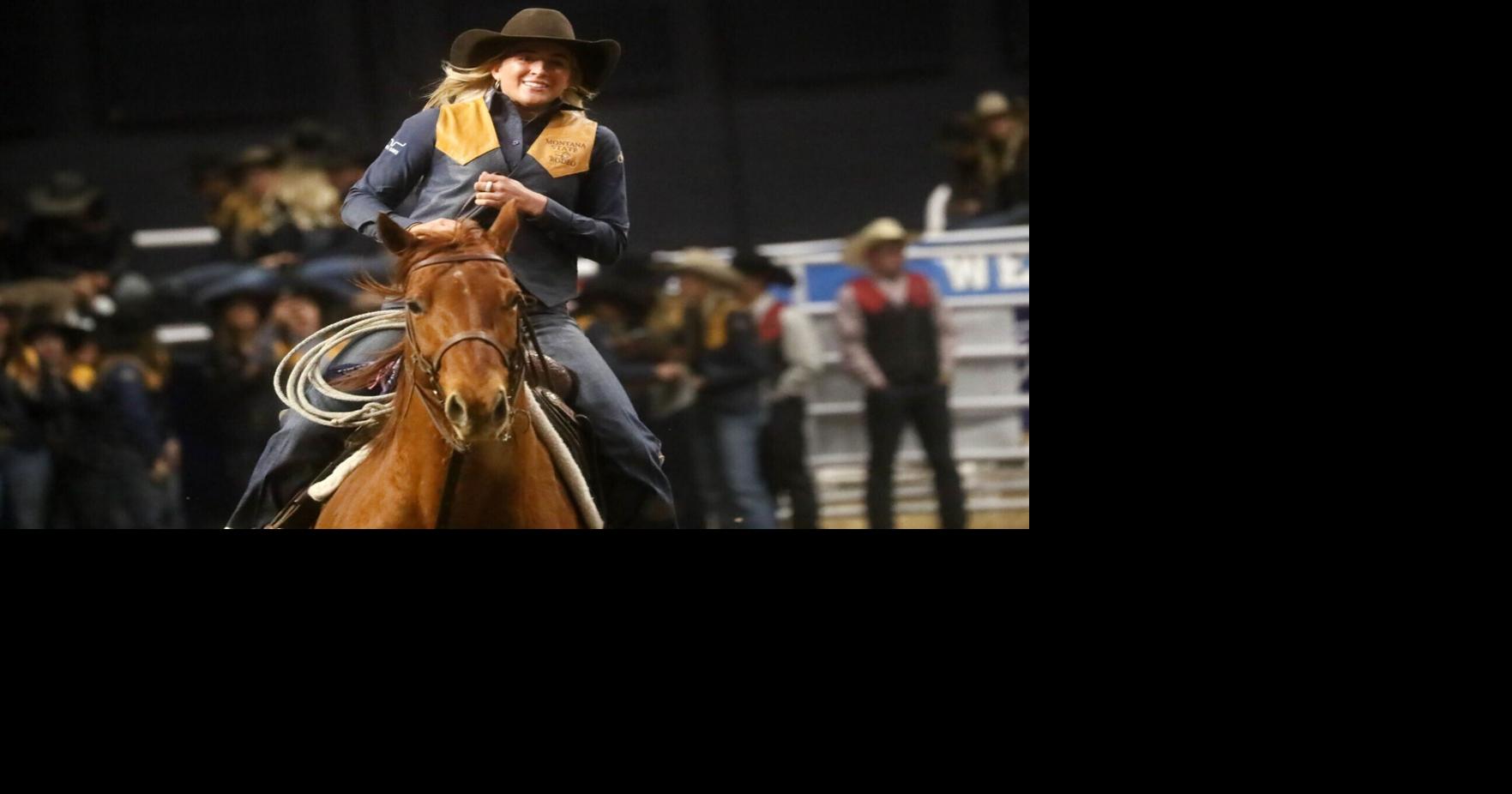 2 Montana State Bobcats win Rodeo #2 long go during Saturday performance