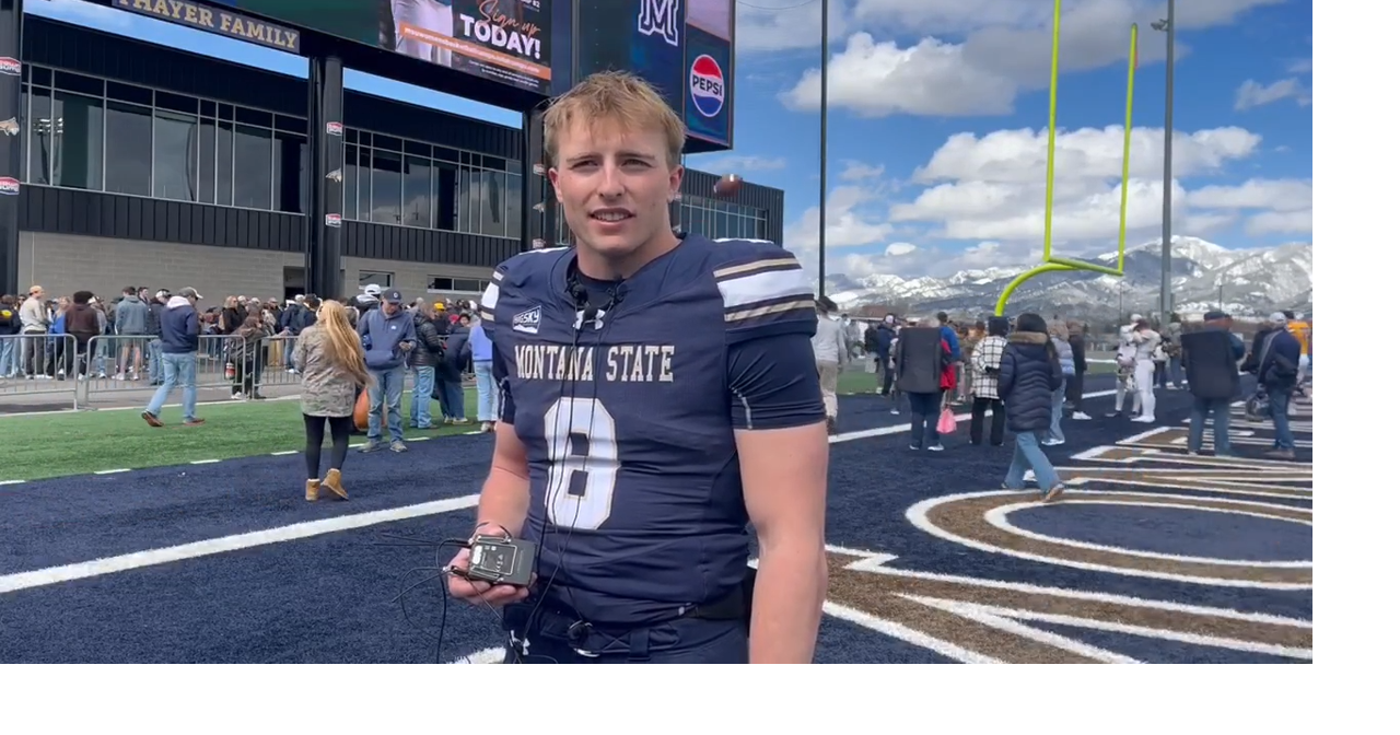 Justin Lamson after Montana State's spring game