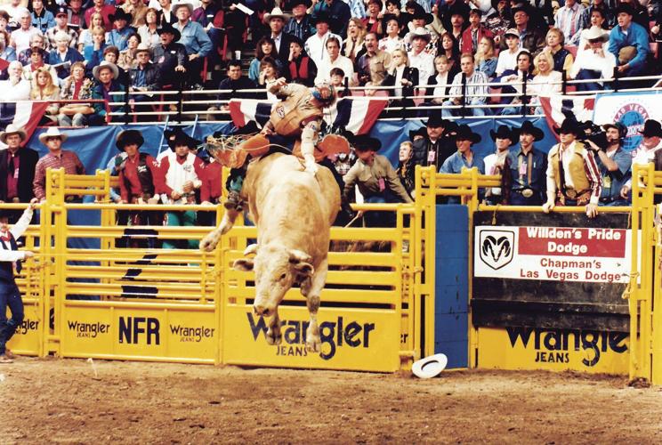 Scott Breding on Bodacious at the 1995 NFR