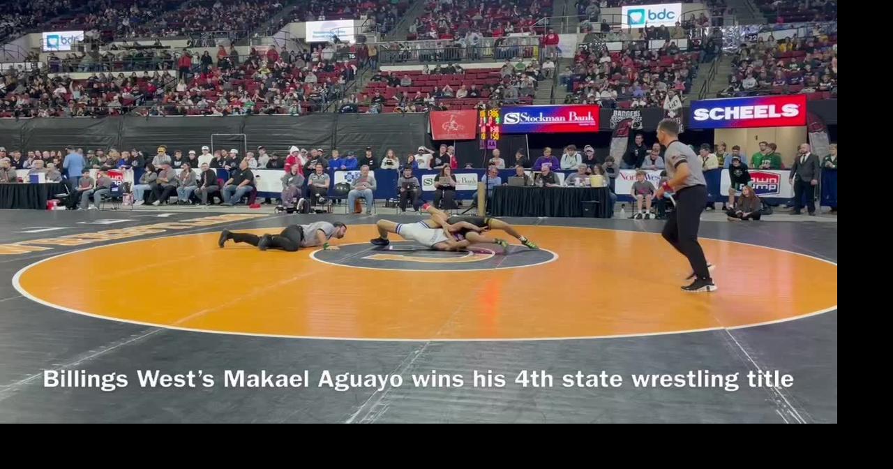 Billings West's Makael Aguayo became the 43rd 4-time Montana state wrestling champion