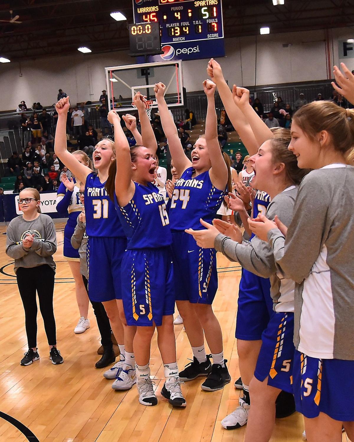 State C girls basketball Scobey outlasts Savage again for third place