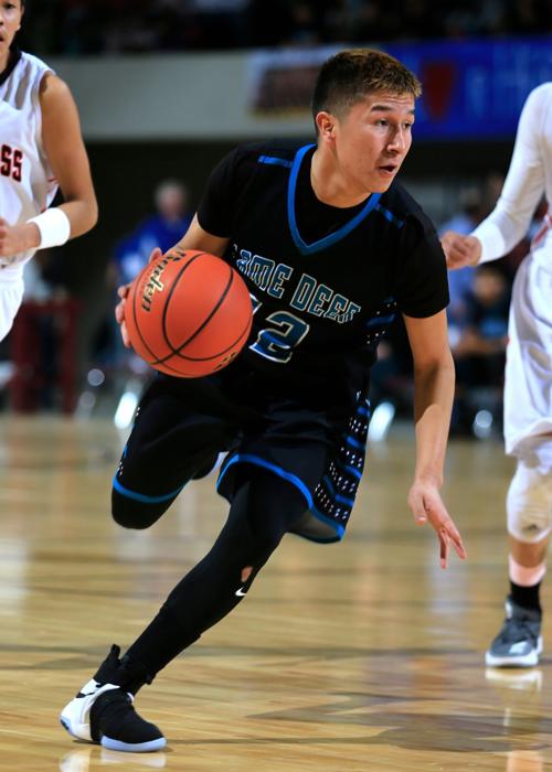 Lame Deer's Trustin Two Moons Boys Basketball