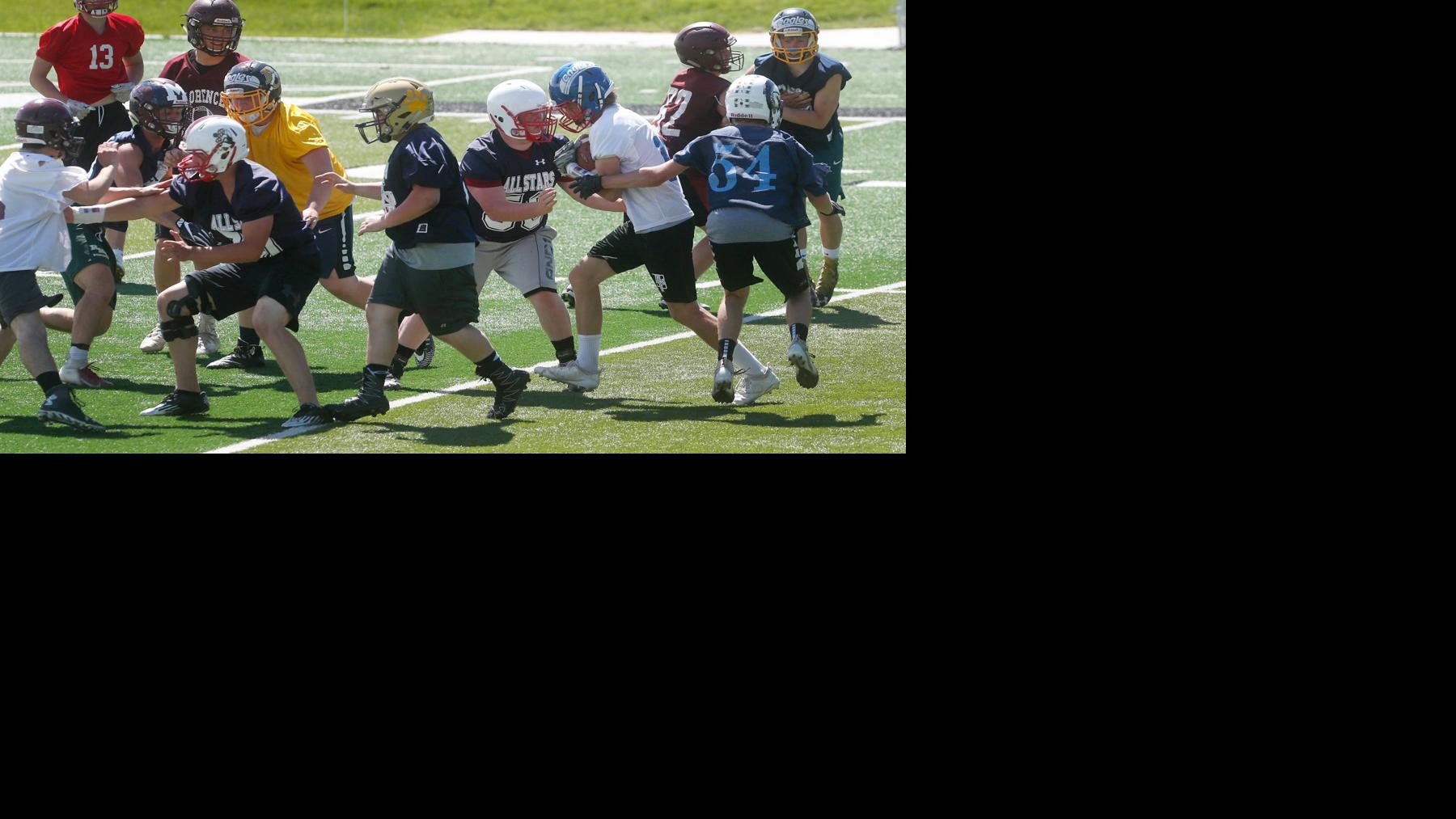 Photos: Football players practice for Class B All-Star ...