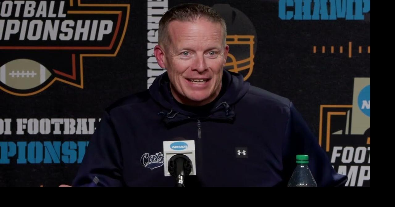 Montana State's Brent Vigen, Taco Dowler, Justin Lamson after FCS title win over Illinois State