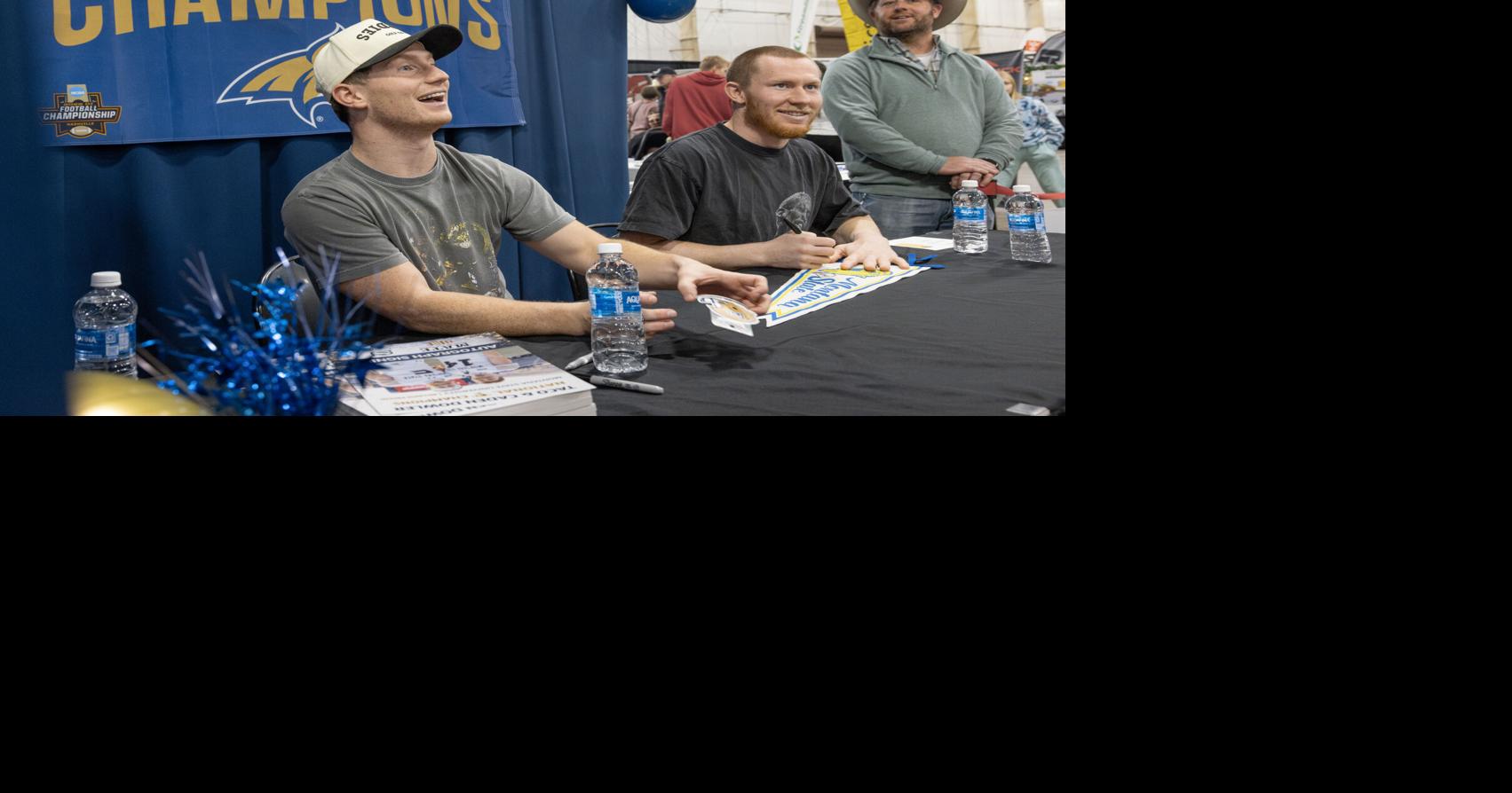 Photos: Montana State Football’s Taco and Caden Dowler sign autographs at MATE Show in Billings