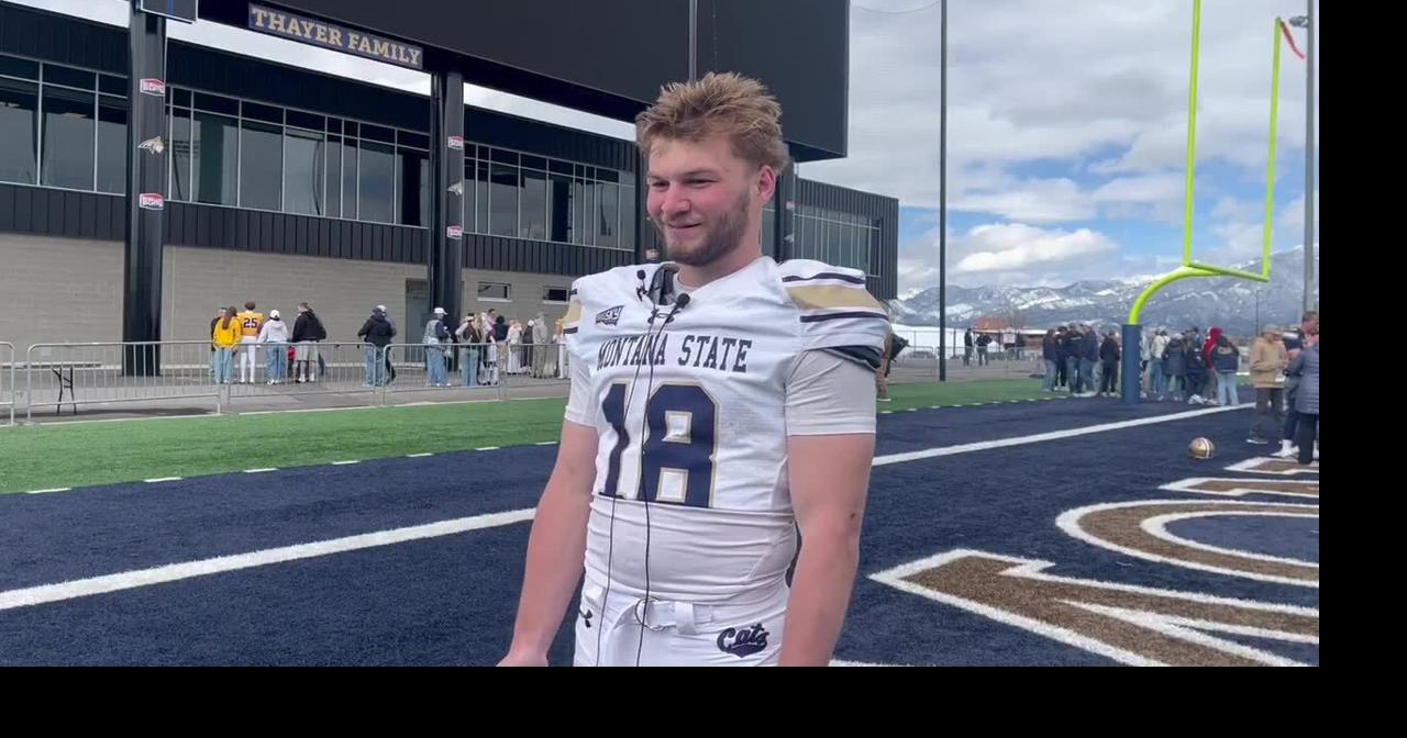 Parker Mady after Montana State's 2026 spring game