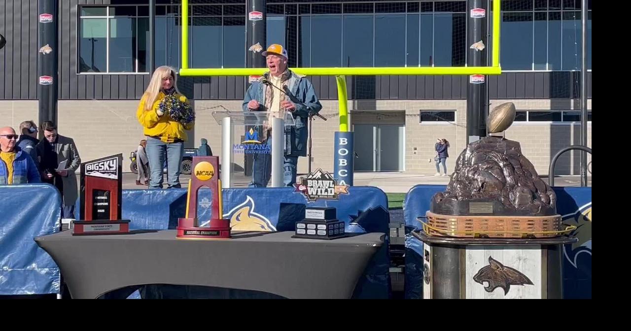 Greg Gianforte gives speech at Montana State's 2025 FCS championship celebration