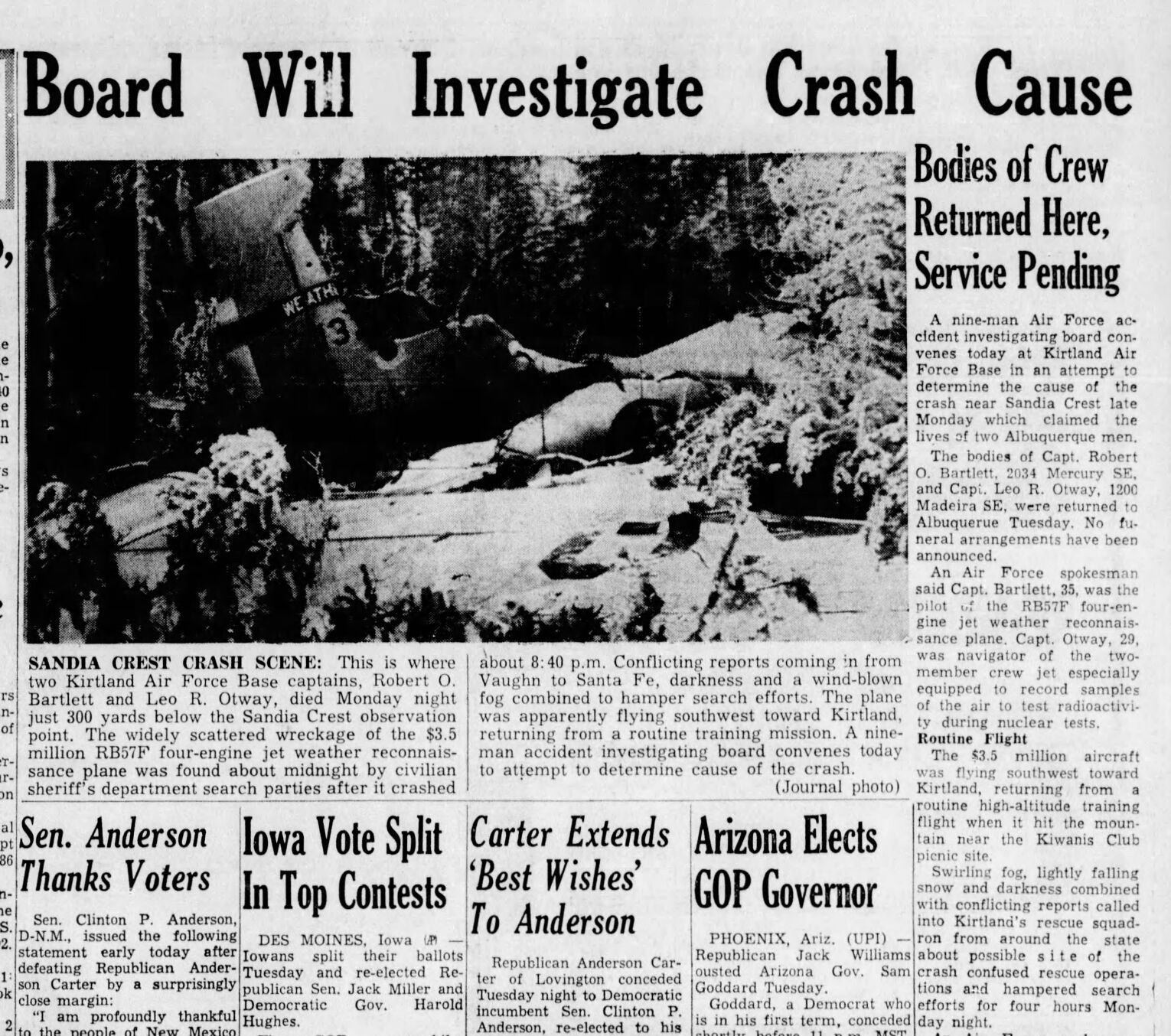 Fragments of a tragedy: Scattered debris in Sandia Mountain meadow