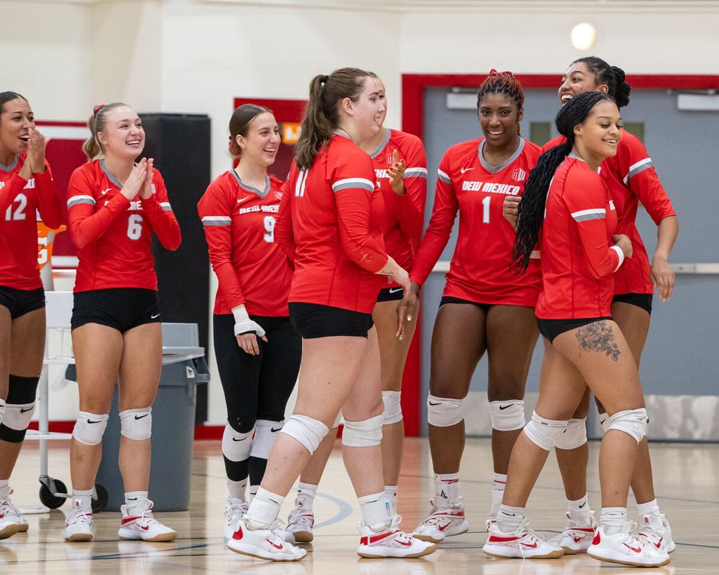 Fighting back: UNM volleyball tops UNLV in five-set Mountain West ...