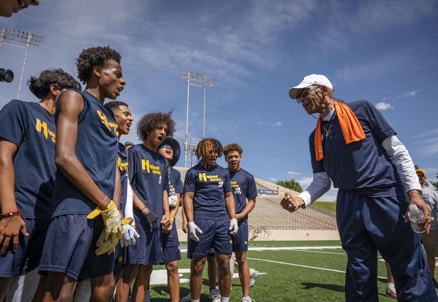 PHOTOS: Pro Football Hall of Famers lead practice with Highland HS players, Multimedia