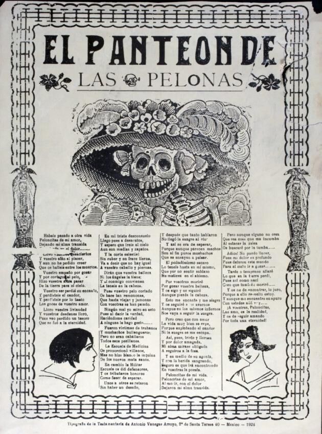 José Guadalupe Posada, Broadsheet relating to the apparition of a comet in  Mexico in November 1899, and the words to a song 'La Paloma Azul