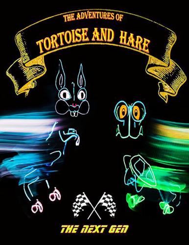 Glow-in-the-dark performance retells the classic story of the Tortoise and the Hare