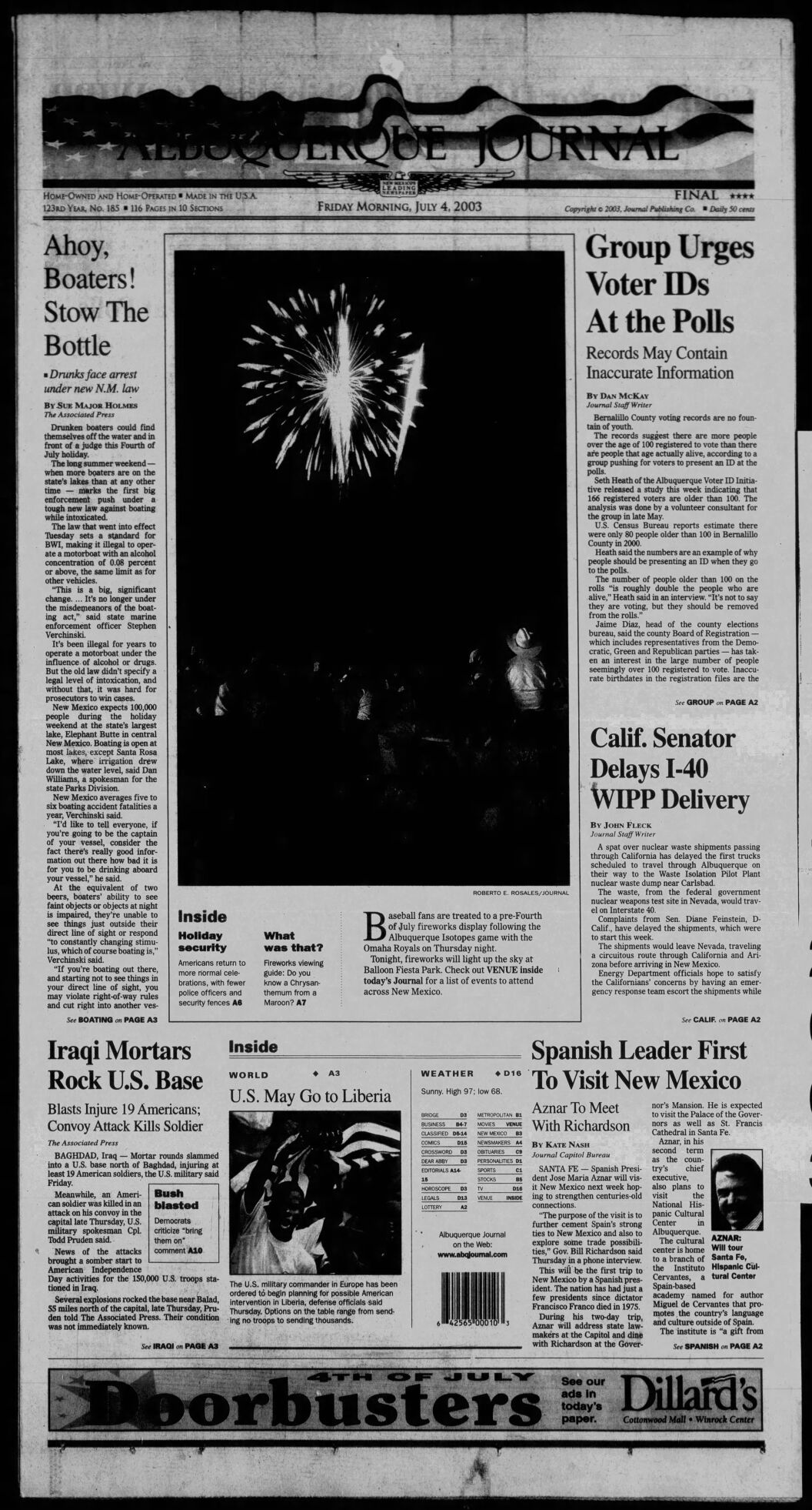 Albuquerque Journal July 4th through the ages | News | abqjournal.com