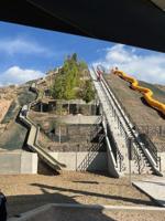 Slipping and sliding down the new Juan Tabo Hills Park slide