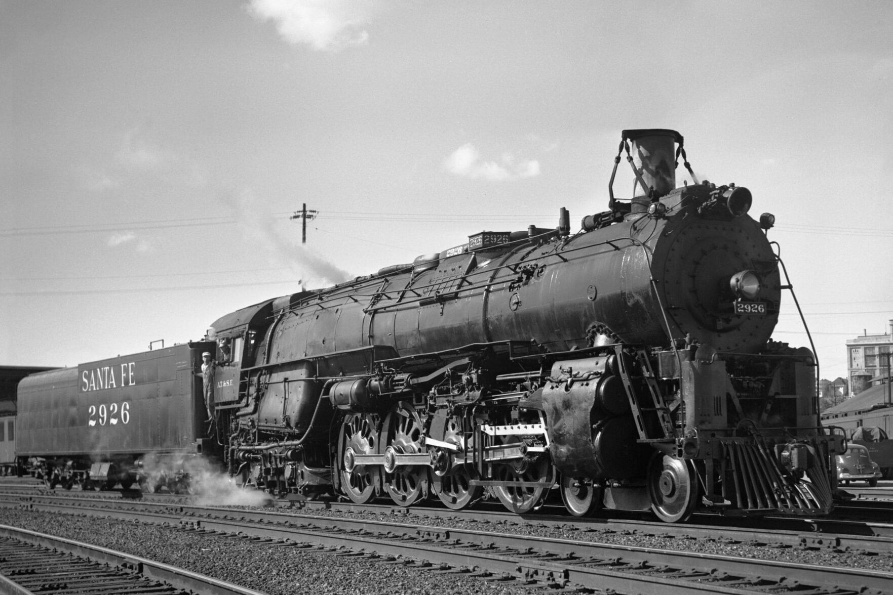 Historic Locomotive Atchison, Topeka And Santa Fe 2926 Almost Ready To ...