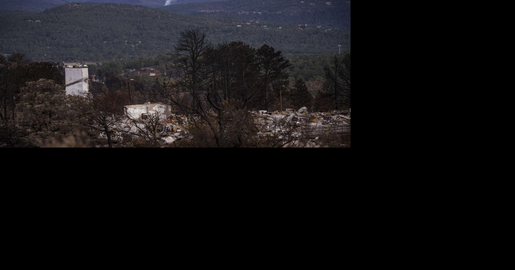 No human remains are found as search crews comb rubble from Ruidoso