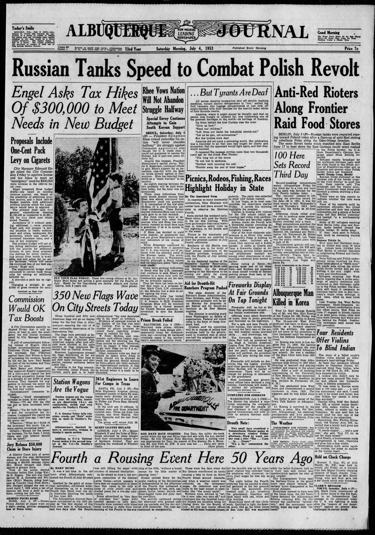 Albuquerque Journal July 4th through the ages News abqjournal com