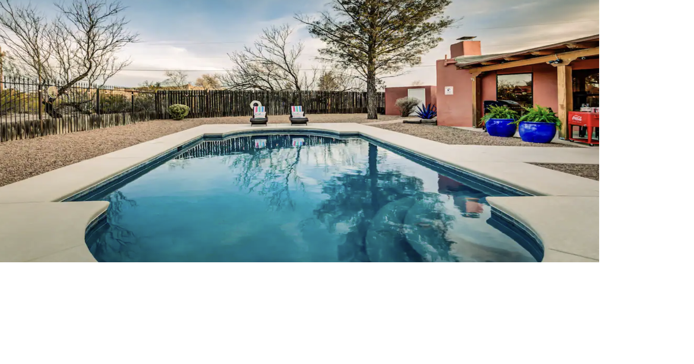 This New Mexico AirBnb comes with a heated salt pool you can use all