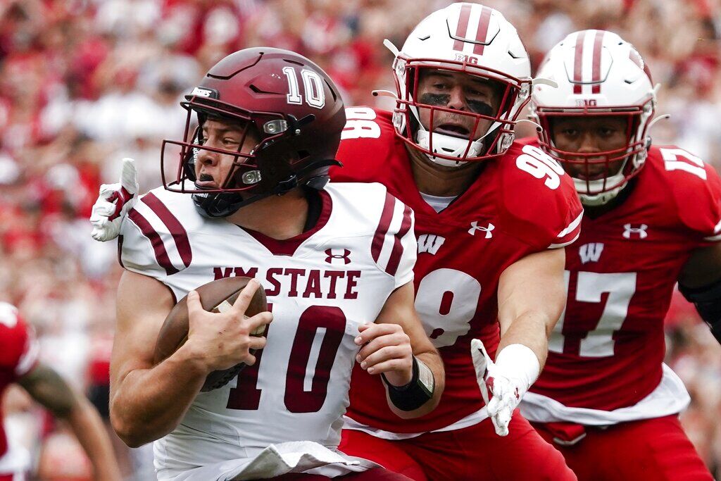 New Mexico State QB Appears to Urinate on New Mexico's Indoor Practice  Field Logo