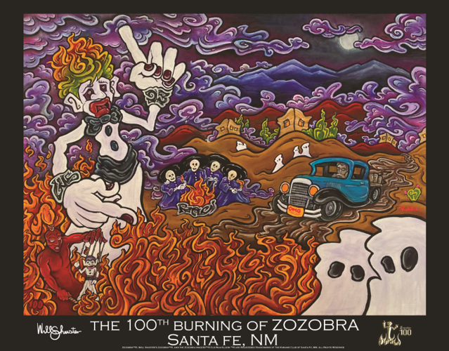 100 years of burning 2024 Zozobra Tshirt, poster artists announced