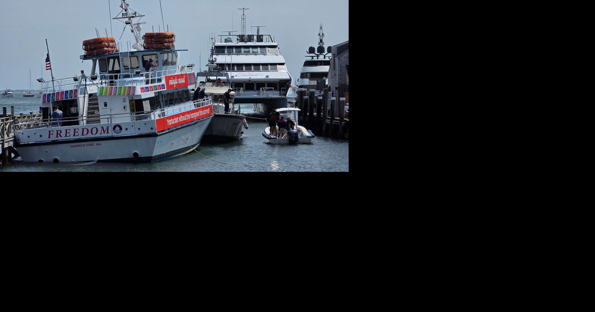 Passengers evacuated from Freedom ferry after getting stuck at Old North Wharf