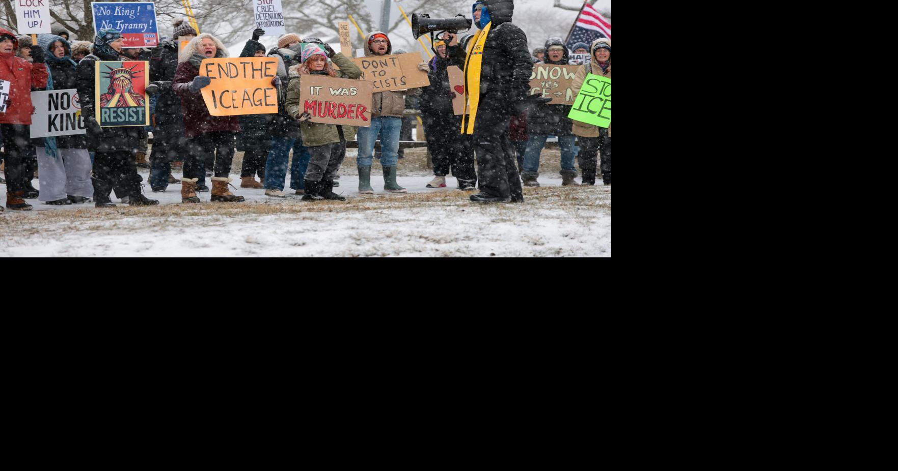 Islanders protest ICE in the snow | News | ack.net