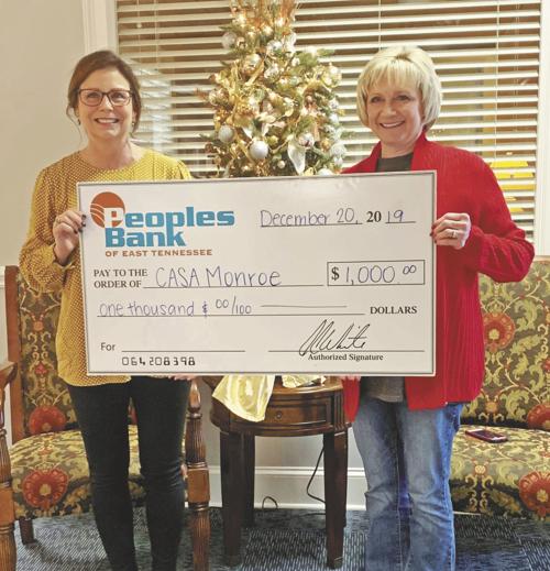 Peoples Bank makes contribution to CASA Monroe