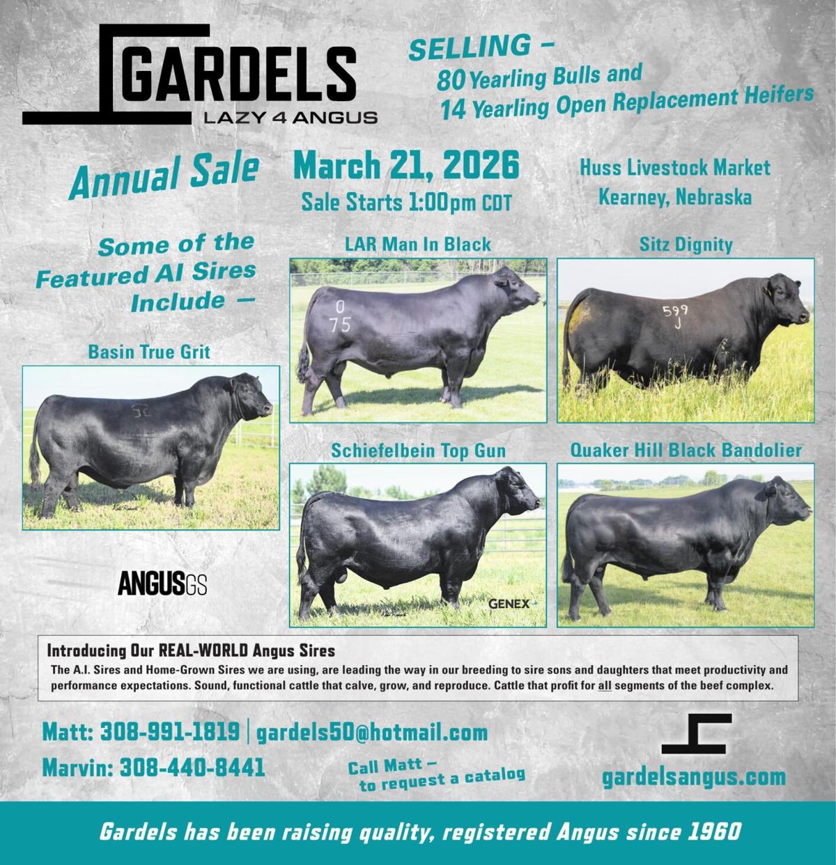 Gardels Lazy Four Angus - Ad from 2026-03-06