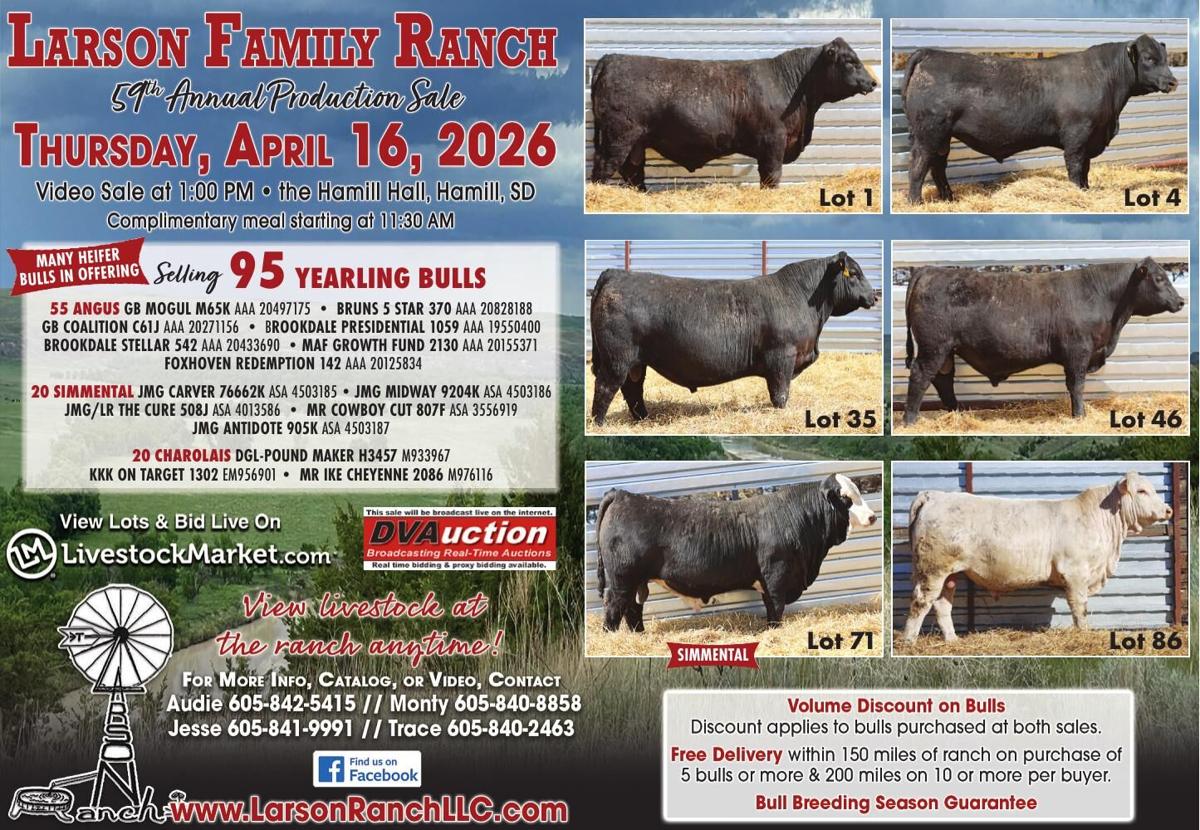 LARSON FAMILY RANCH - Ad from 2026-04-10