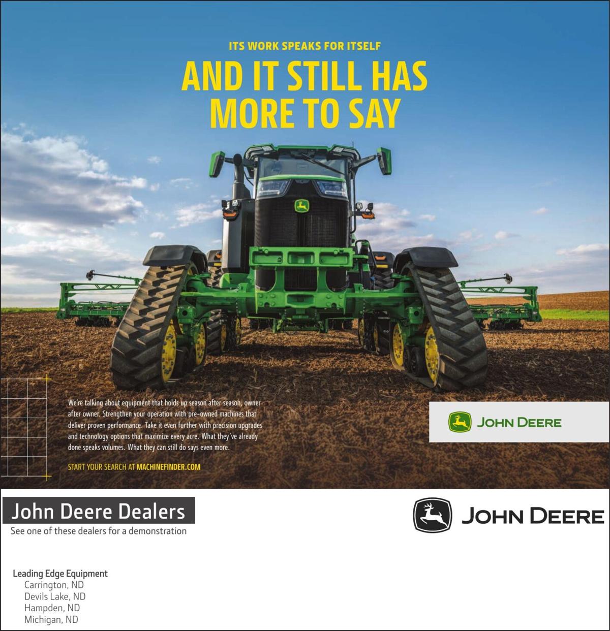 JOHN DEERE % JL FARMAKIS INC - Ad from 2026-04-03