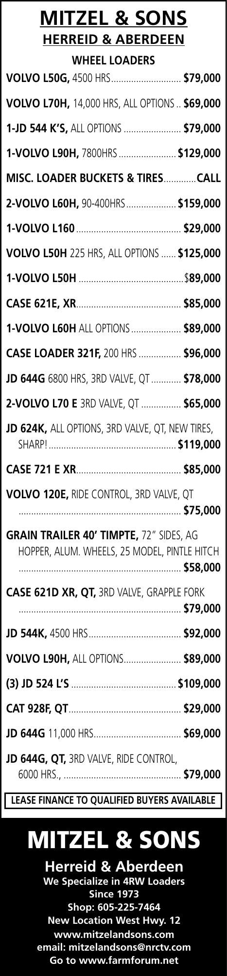 MITZEL & SONS - Ad from 2026-03-06