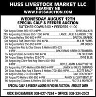 Huss Livestock Market