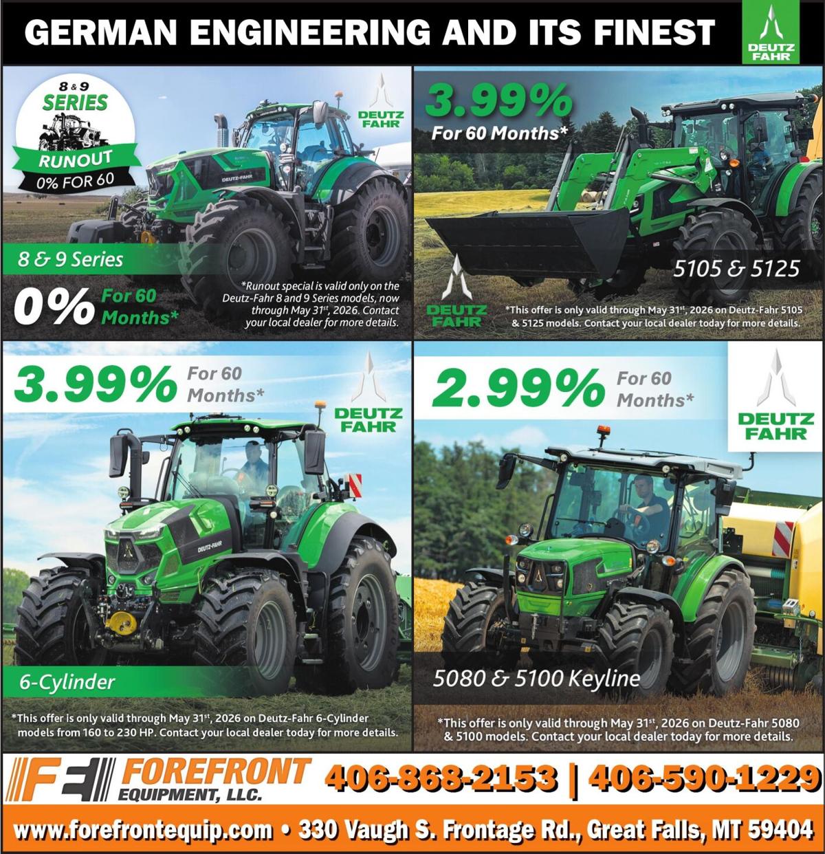 FOREFRONT EQUIPMENT - Ad from 2026-04-17