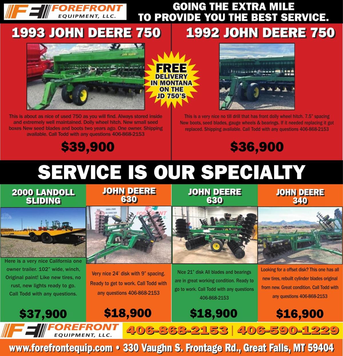 FOREFRONT EQUIPMENT - Ad from 2026-05-15
