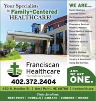 Franciscan Care Service St Francis Memorial Hospital - Ad from 2026-07-03