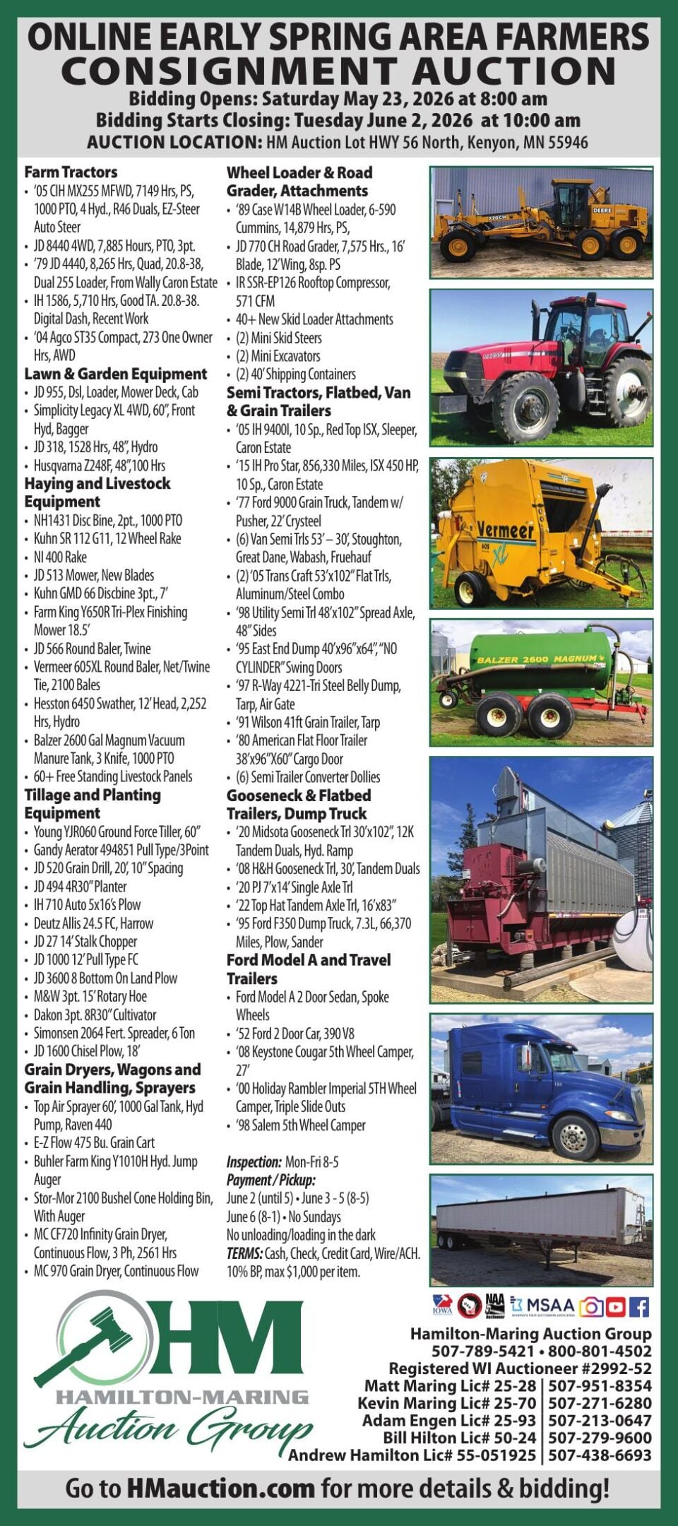 Hamilton Maring Auction - Ad from 2026-05-21