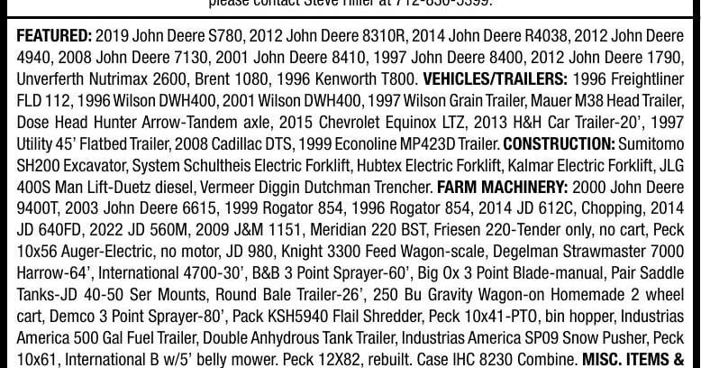 Auction and Sales Event on March 5, 2024 Auction and Sales Event on March 5, 2024