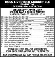 Huss Livestock Market