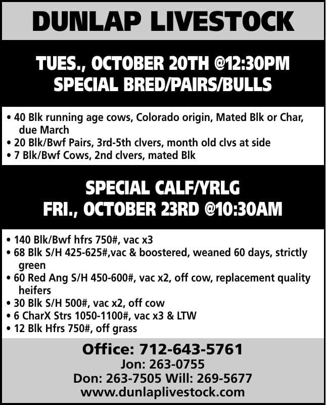 Dunlap Livestock Auction