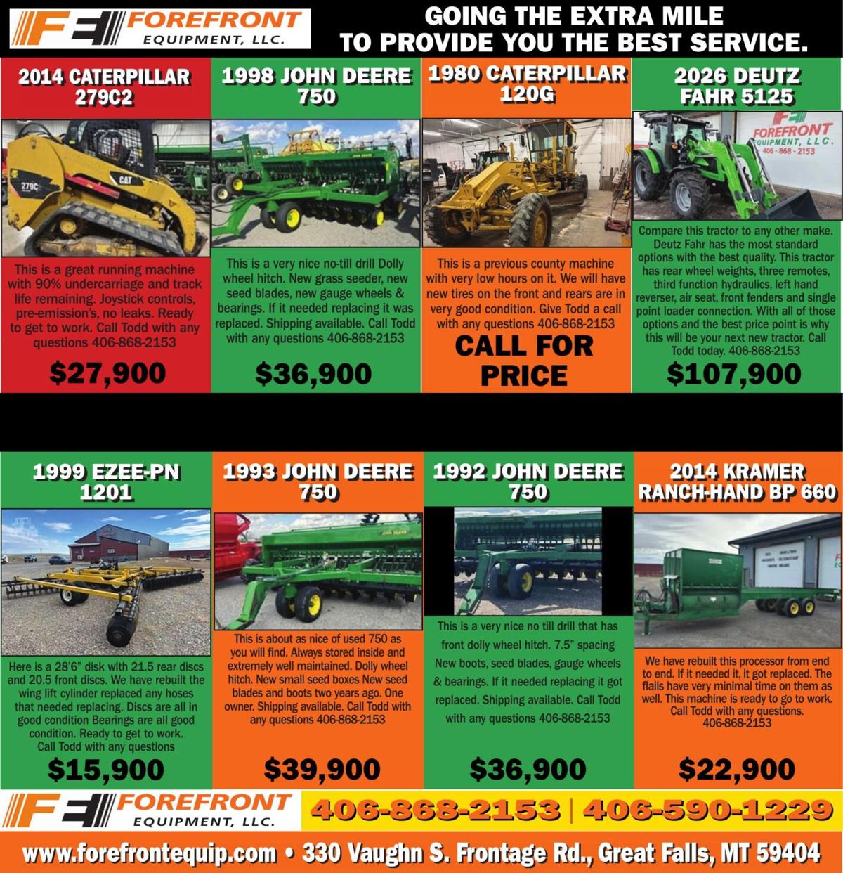 FOREFRONT EQUIPMENT - Ad from 2026-04-03