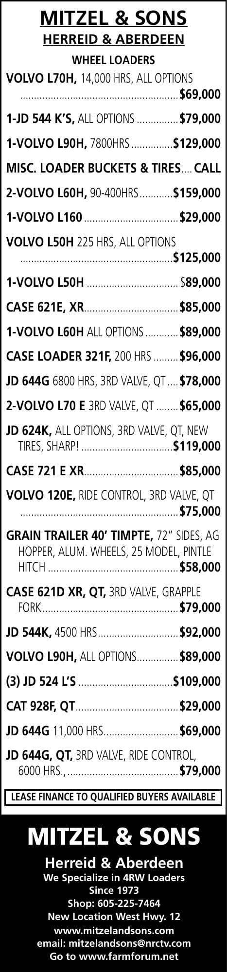 MITZEL & SONS - Ad from 2026-04-03