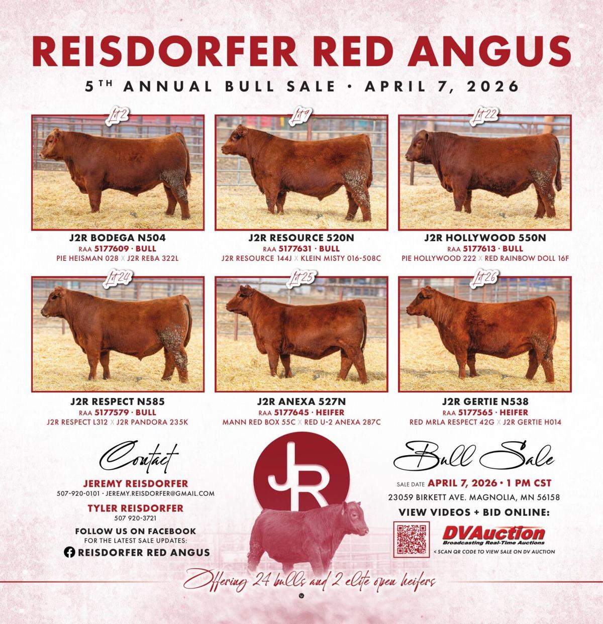 Reisdorfer Red Angus - Ad from 2026-03-20