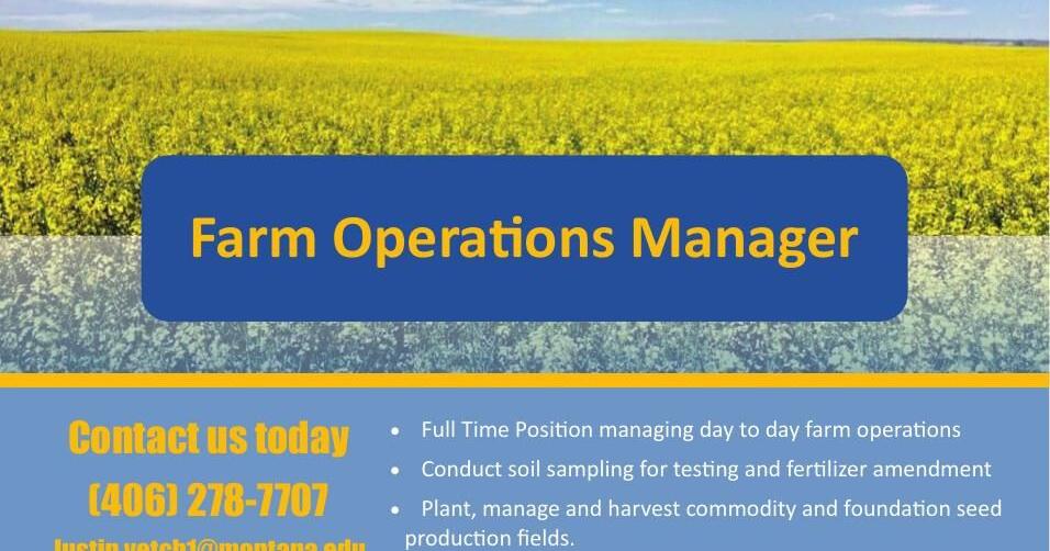Agriculture Research Center Advertisement from February 23, 2024 Agriculture Research Center Advertisement from February 23, 2024