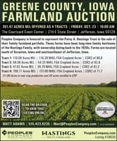 GREENE CO., IA FARMLAND AUCTION 381.47 ACRES M/L