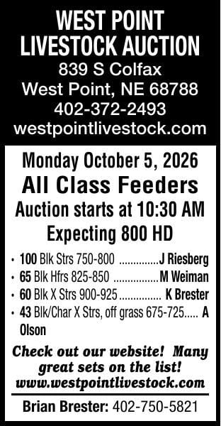 West Point Livestock Market
