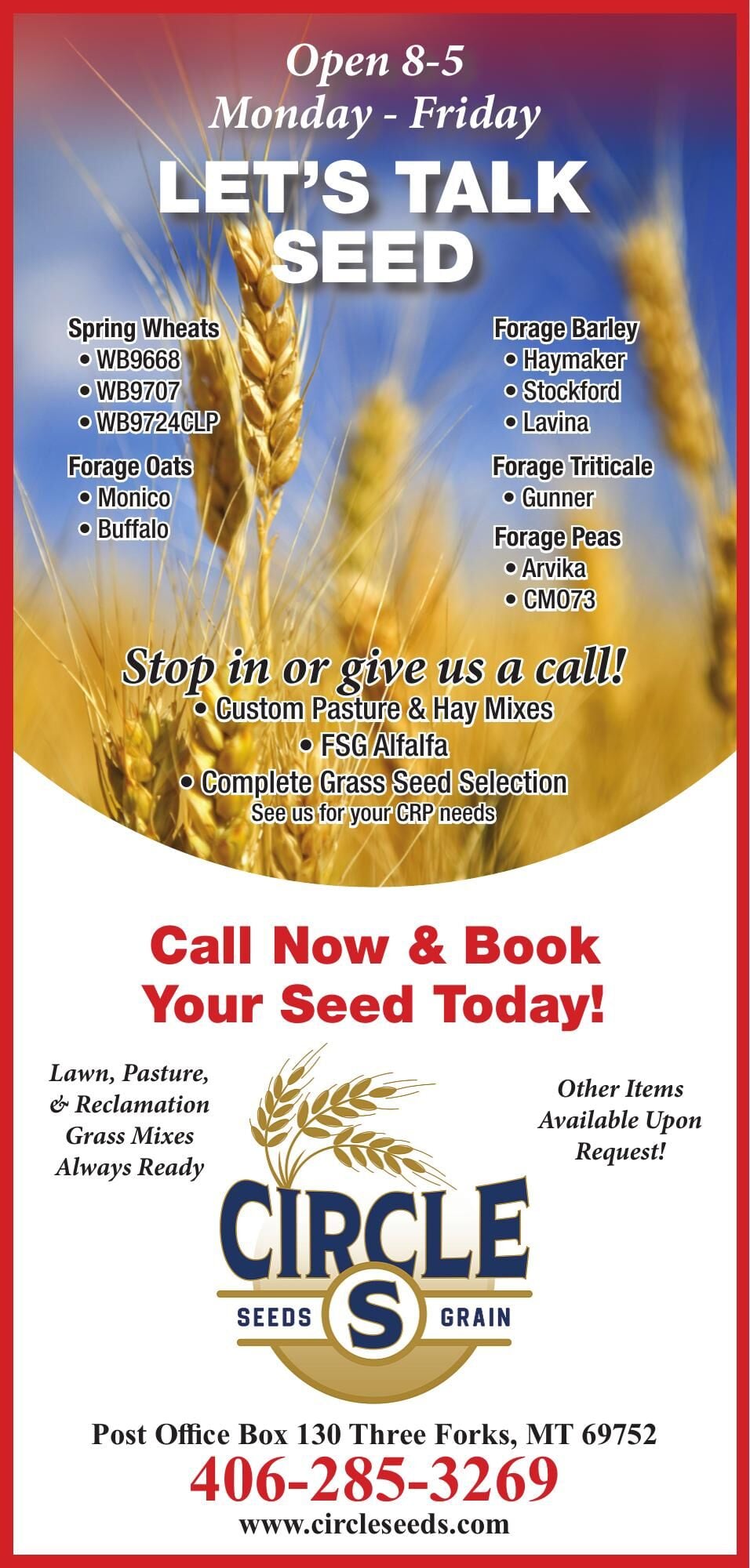 CIRCLE S SEEDS - Ad from 2026-05-01