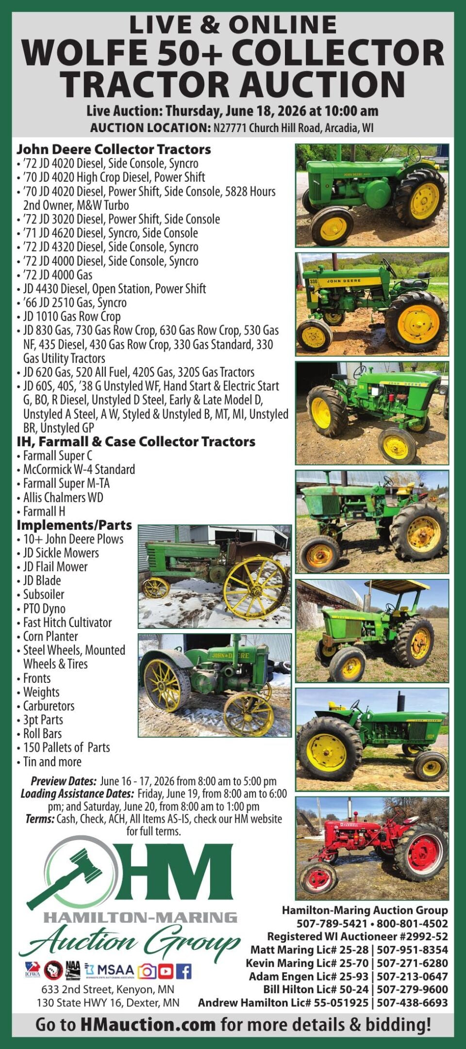Hamilton Maring Auction - Ad from 2026-06-04