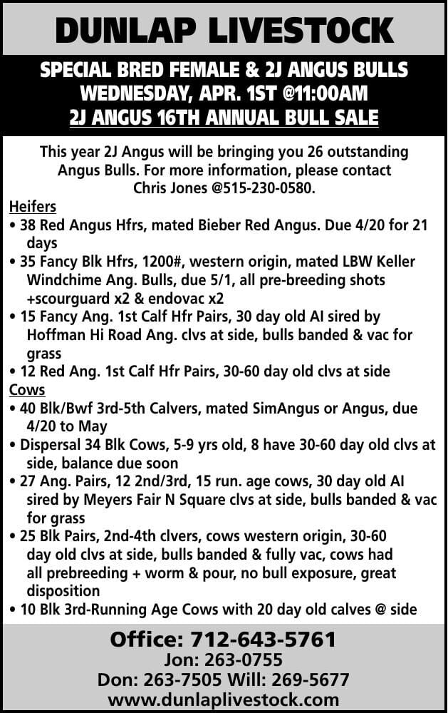 Dunlap Livestock Auction