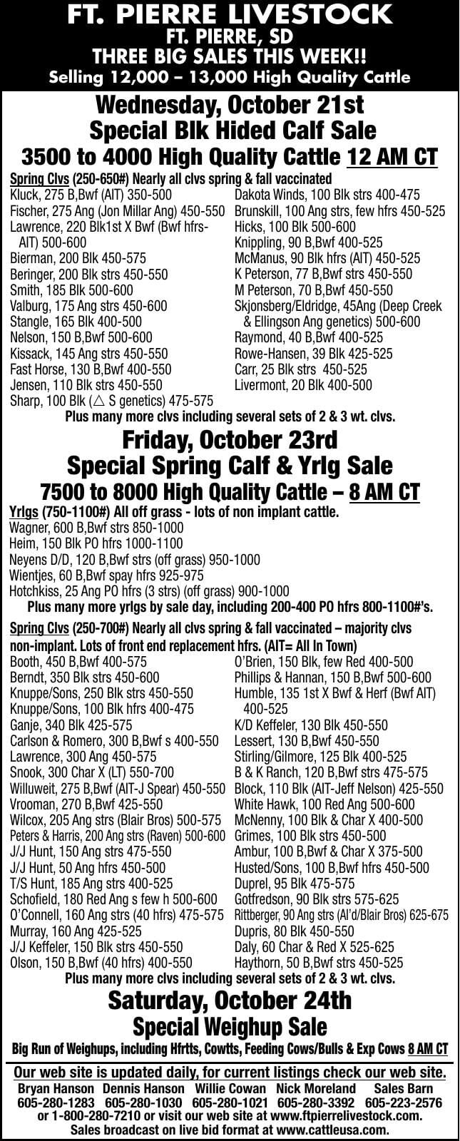 FORT PIERRE LIVESTOCK